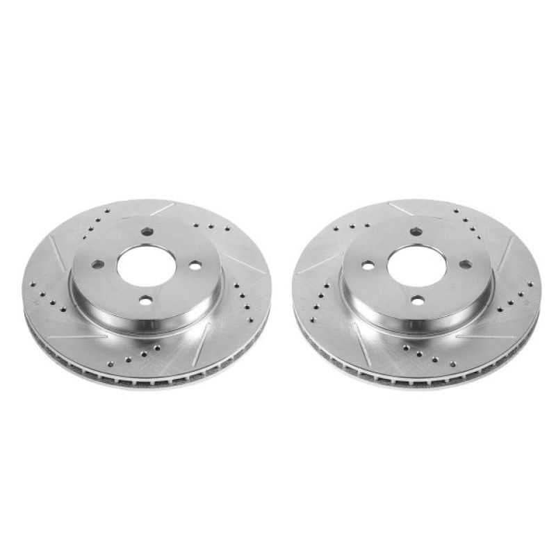 Nissan Versa Brake Rotors (2) - Front - PowerStop - Evolution Drilled & Slotted - `12-`19