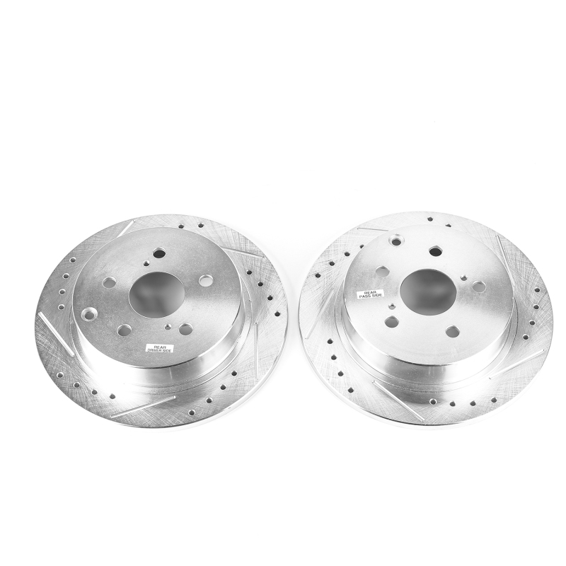 Toyota Mirai Brake Rotors (2) - Rear - PowerStop - Evolution Drilled & Slotted - `16-`17