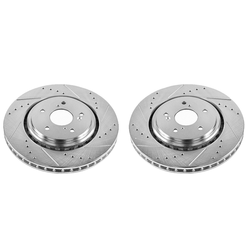 Acura MDX Brake Rotors (2) - Front - PowerStop - Evolution Drilled & Slotted - `14-`16