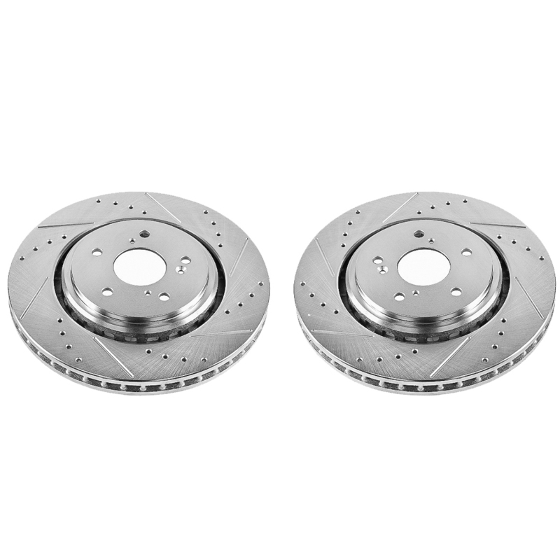 Acura MDX Brake Rotors (2) - Front - PowerStop - Evolution Drilled & Slotted - `14-`16
