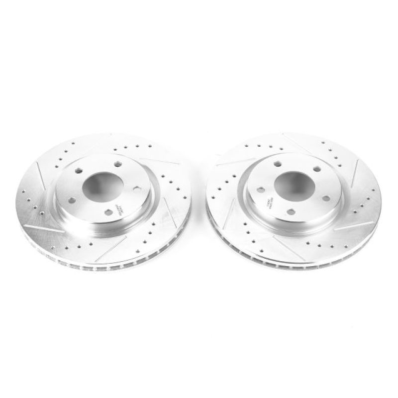 Nissan Leaf Brake Rotors (2) - Front - PowerStop - Evolution Drilled & Slotted - `14-`17 Nissan Leaf Brake Rotors (2) - Front - PowerStop - Evolution Drilled & Slotted - `14-`17