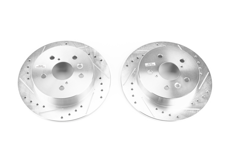 Toyota Camry Brake Rotors (2) - Rear - PowerStop - Evolution Drilled & Slotted - `18-`19