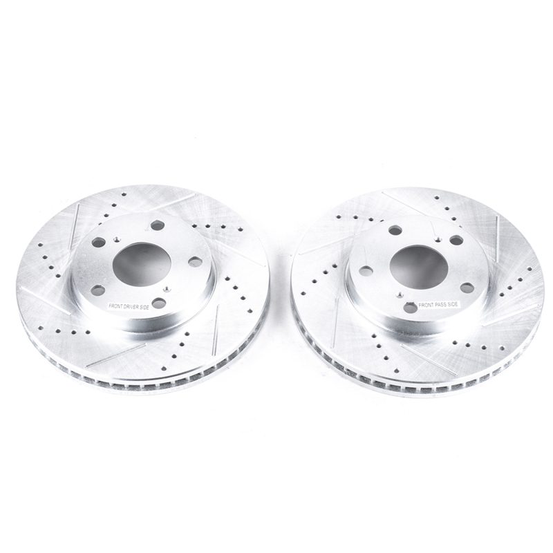 Lexus ES300 Brake Rotors (2) - Front - PowerStop - Evolution Drilled & Slotted - `92-`01