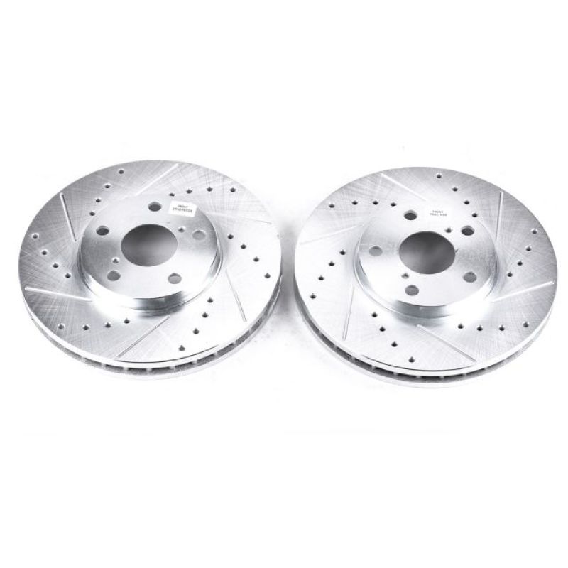 Lexus GS300 Brake Rotors (2) - Front - PowerStop - Evolution Drilled & Slotted - `93-`05