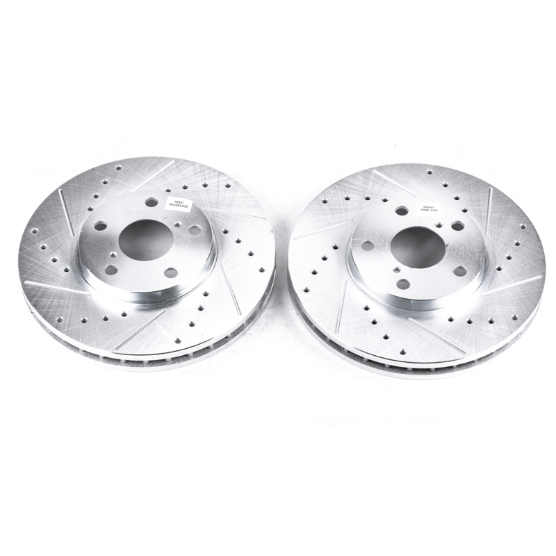 Lexus GS300 Brake Rotors (2) - Front - PowerStop - Evolution Drilled & Slotted - `93-`05