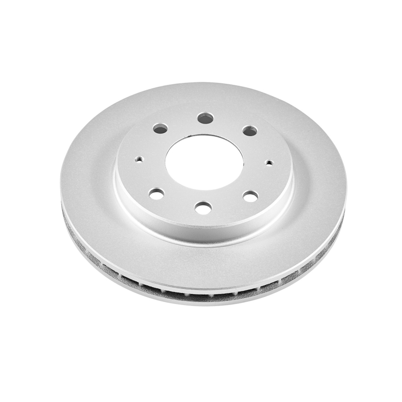 Hyundai Sonata Brake Rotor (1) - Front - PowerStop - Evolution Geomet Coated - Silver - `99-`01