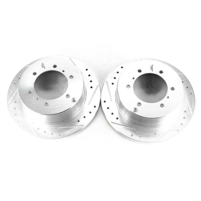 Mitsubishi Montero Brake Rotor (2) - Rear - PowerStop - Evolution Drilled & Slotted Rotors - `92-`00 Mitsubishi Montero Brake Rotor (2) - Rear - PowerStop - Evolution Drilled & Slotted Rotors - `92-`00