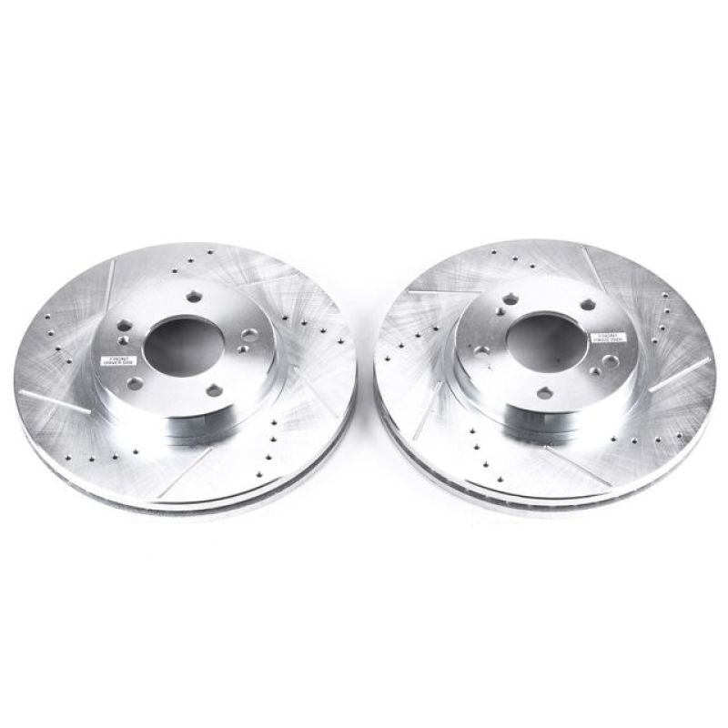 Infiniti Q45 Brake Rotors (2) - Front - PowerStop - Evolution Drilled & Slotted - `97-`01