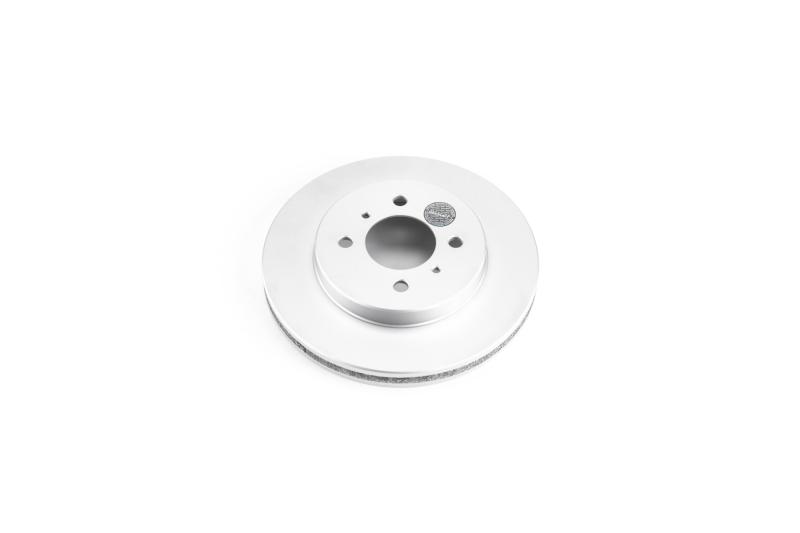 Mitsubishi Mirage Brake Rotor (1) - Front - PowerStop - Evolution Geomet Coated - Silver - `98-`02