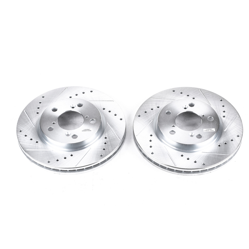 Honda Odyssey Brake Rotors (2) - Front - PowerStop - Evolution Drilled & Slotted - `05-`10