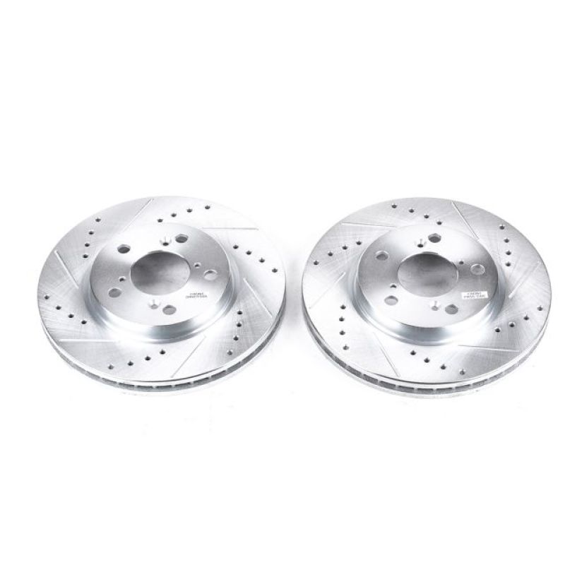 Honda Odyssey Brake Rotors (2) - Front - PowerStop - Evolution Drilled & Slotted - `05-`10