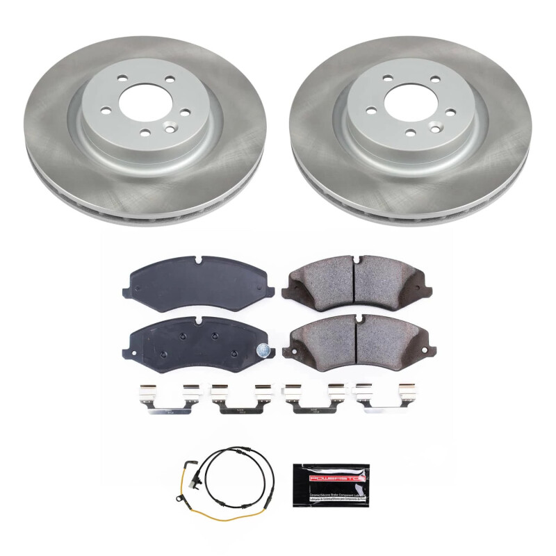 Toyota Camry Brake Kit - Front + Rear - PowerStop - Z23 Evolution Sport, Carbon-Fiber Ceramic Pads + Drilled & Slotted Rotors - `00-`01