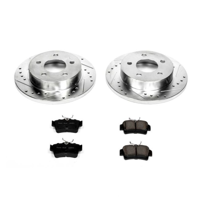 Ford Mustang Brake Kit - Rear - PowerStop - Drilled & Slotted Rotors + Carbon-Fiber Ceramic Pads - `94-`04 Ford Mustang Brake Kit - Rear - PowerStop - Drilled & Slotted Rotors + Carbon-Fiber Ceramic Pads - `94-`04