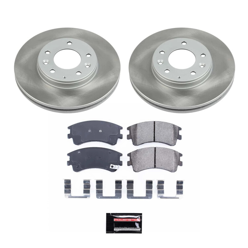 Cadillac CTS Brake Kit - Front + Rear - PowerStop - Drilled & Slotted Rotors + Carbon-Fiber Ceramic Pads - `03-`07