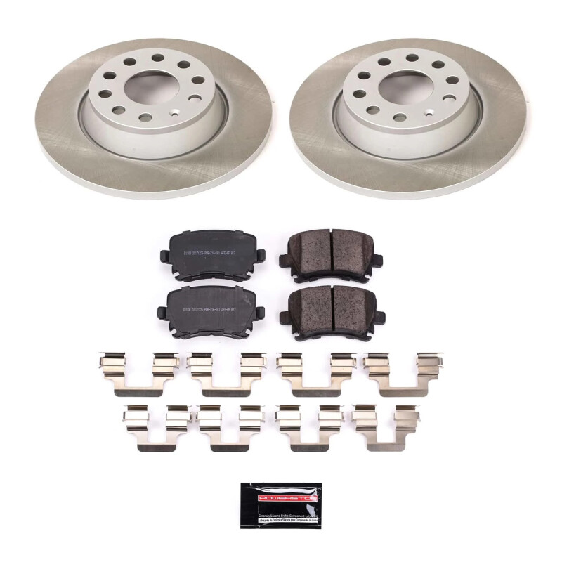 Ford Ranger Brake Kit - Front + Rear - PowerStop - Z36 Truck Ceramic Brake Pads + Drilled & Slotted Rotors + Drum & Shoe Kit - `03-`09