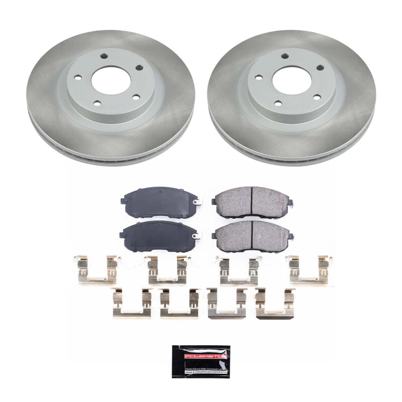 Mazda B4000 Brake Kit - Front + Rear - PowerStop - Drilled & Slotted Rotors + Carbon-Fiber Ceramic Pads + Evolution Drums & Shoes - `03-`09