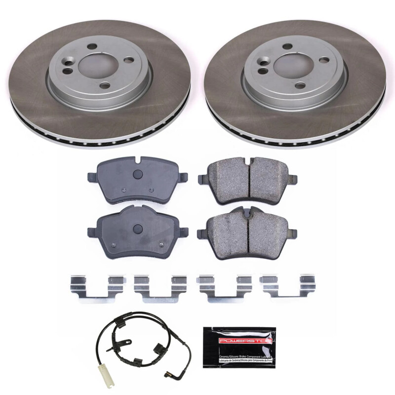 Toyota RAV4 Brake Kit - Front + Rear - PowerStop - Drilled + Slotted Rotors + Carbon-Fiber Ceramic Brake Pads + Brake Drums + Brake Shoes - `01-`02