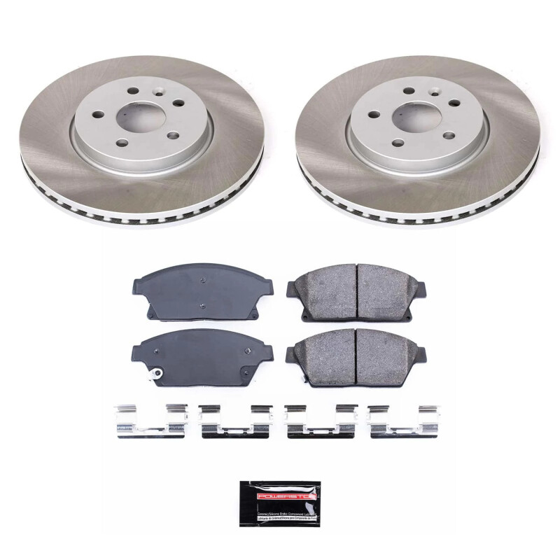 Dodge Dakota Brake Kit - Front + Rear - PowerStop - Drilled & Slotted Rotors + Carbon-Fiber Ceramic Pads + Evolution Coated Drums + Brake Shoes - `00-`02