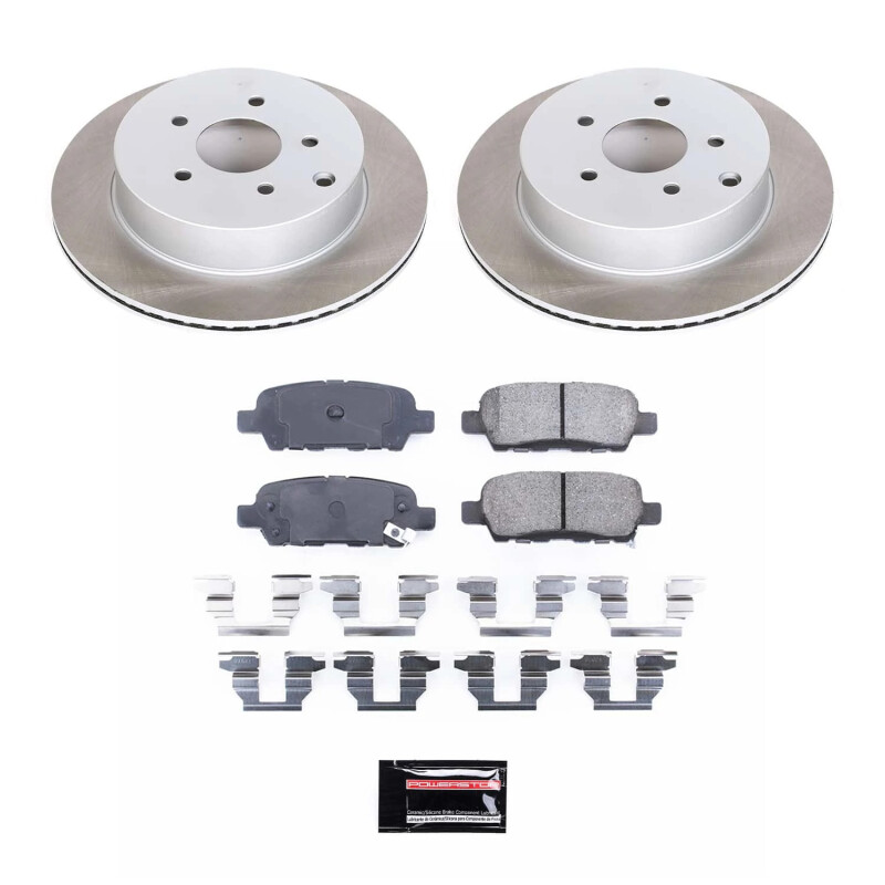 Honda Accord Brake Kit - Front + Rear - PowerStop - Drilled & Slotted Rotors + Carbon-Fiber Ceramic Pads - `03-`07 Honda Accord Brake Kit - Front + Rear - PowerStop - Drilled & Slotted Rotors + Carbon-Fiber Ceramic Pads - `03-`07
