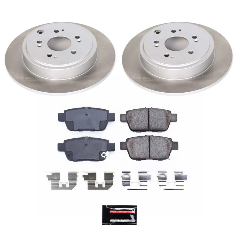 Honda Accord Brake Kit - Front + Rear - PowerStop - Drilled & Slotted Rotors + Carbon-Fiber Ceramic Pads - `03-`07 Honda Accord Brake Kit - Front + Rear - PowerStop - Drilled & Slotted Rotors + Carbon-Fiber Ceramic Pads - `03-`07