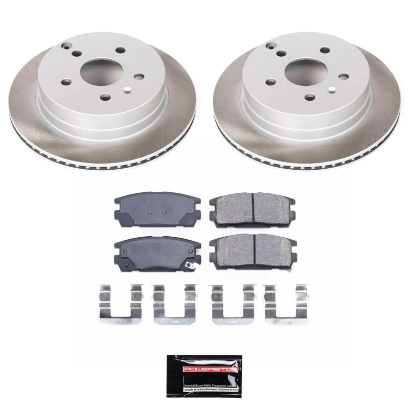 Buick Century Brake Kit - Front + Rear - PowerStop - Z26 Street Warrior + Drilled & Slotted Rotors + Carbon-Fiber Ceramic Pads - `02-`03 Buick Century Brake Kit - Front + Rear - PowerStop - Z26 Street Warrior + Drilled & Slotted Rotors + Carbon-Fiber Ceramic Pads - `02-`03