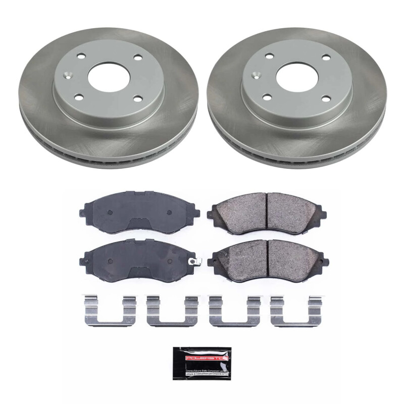 Mitsubishi Eclipse Brake Kit - Front + Rear - PowerStop - Drilled & Slotted Rotors + Carbon-Fiber Ceramic Pads - `01-`05 Mitsubishi Eclipse Brake Kit - Front + Rear - PowerStop - Drilled & Slotted Rotors + Carbon-Fiber Ceramic Pads - `01-`05