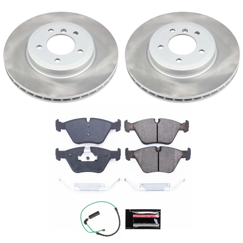 Ford Explorer Sport Brake Kit - Front + Rear - PowerStop - Drilled & Slotted Rotors + Carbon-Fiber Ceramic Pads - 2003