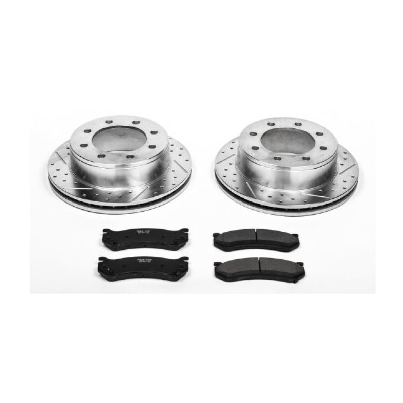 Chevrolet Avalanche 2500 Brake Kit - Rear - PowerStop - Drilled & Slotted Rotors + Carbon-Fiber Ceramic Pads - `02-`06