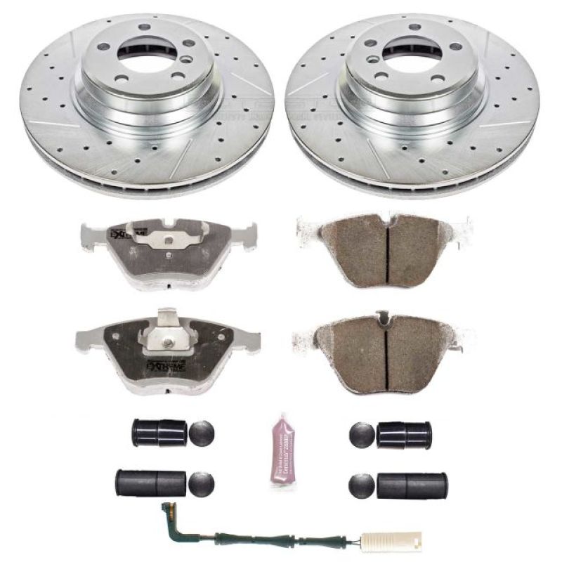 BMW 7 Series Brake Kit - Front - PowerStop - Drilled & Slotted Rotors + Carbon-Fiber Ceramic Pads - `02-`05 BMW 7 Series Brake Kit - Front - PowerStop - Drilled & Slotted Rotors + Carbon-Fiber Ceramic Pads - `02-`05