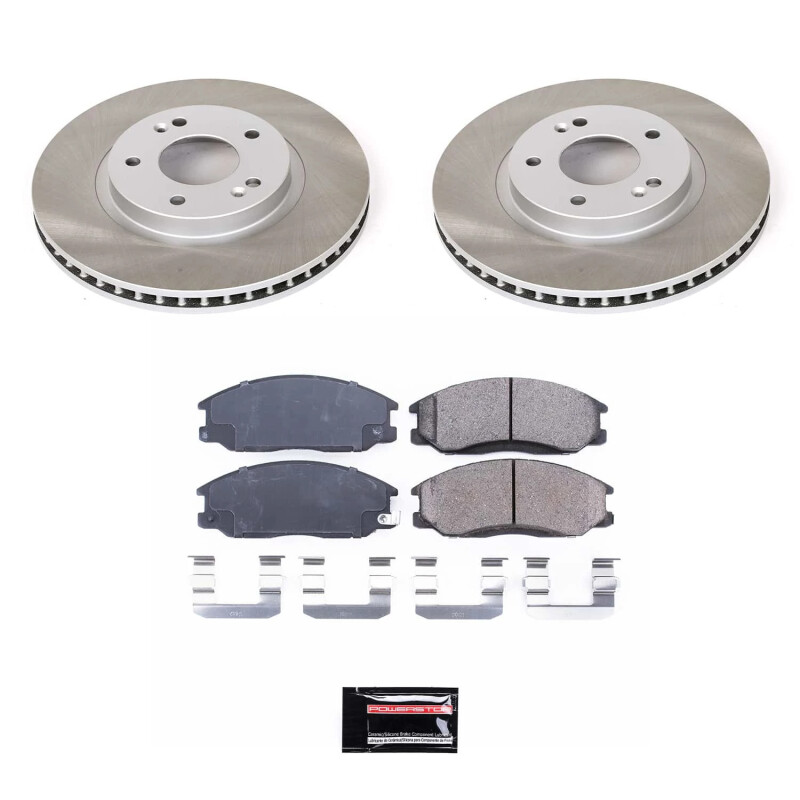 BMW 745i Brake Kit - Front + Rear - PowerStop - Drilled & Slotted Rotors + Carbon-Fiber Ceramic Pads - `02-`05