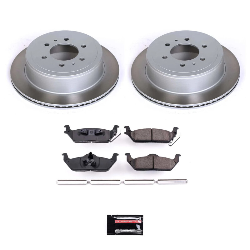 Saab 9-7x Brake Kit - Front + Rear - PowerStop - Z36 Truck & Tow + Carbon-Fiber Ceramic Pads + Drilled & Slotted Rotors - 2005