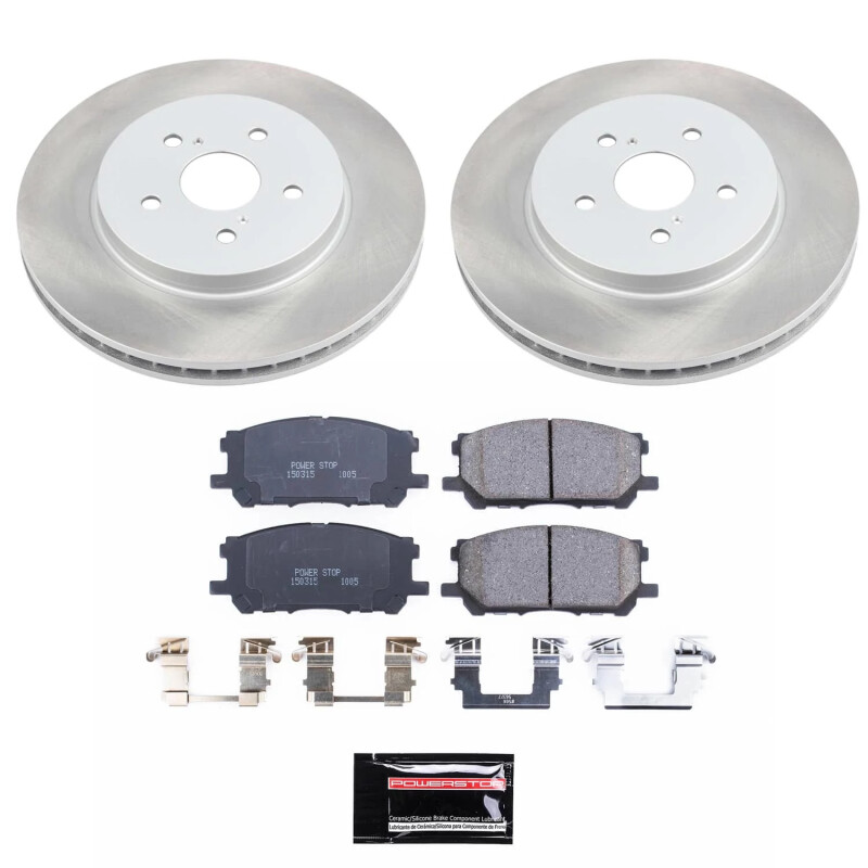 GMC Envoy XL Brake Kit - Front + Rear - PowerStop - Drilled & Slotted Rotors + Carbon-Fiber Ceramic Pads - `02-`05