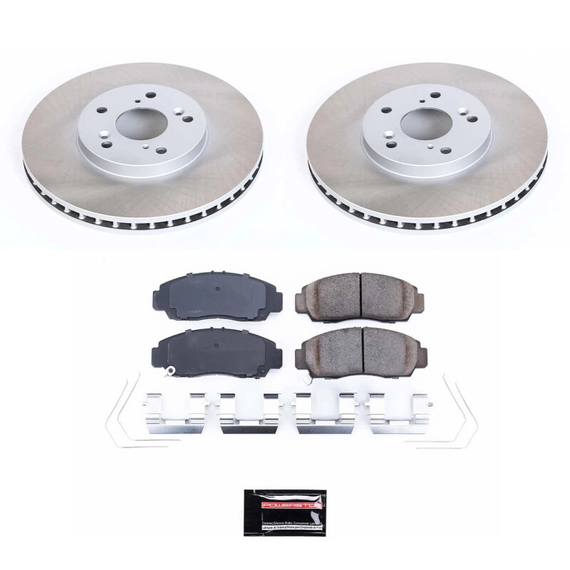 Chevrolet Silverado 3500 Brake Kit - Front + Rear - PowerStop - Z23 Evolution Sport + Carbon-Fiber Ceramic Pads + Drilled & Slotted Rotors - `01-`06
