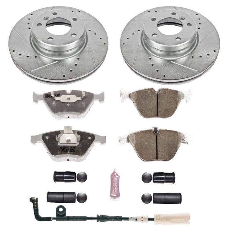 BMW 535i Brake Kit - Front - PowerStop - Drilled & Slotted Rotors + Carbon-Fiber Ceramic Pads - `09-`10 BMW 535i Brake Kit - Front - PowerStop - Drilled & Slotted Rotors + Carbon-Fiber Ceramic Pads - `09-`10