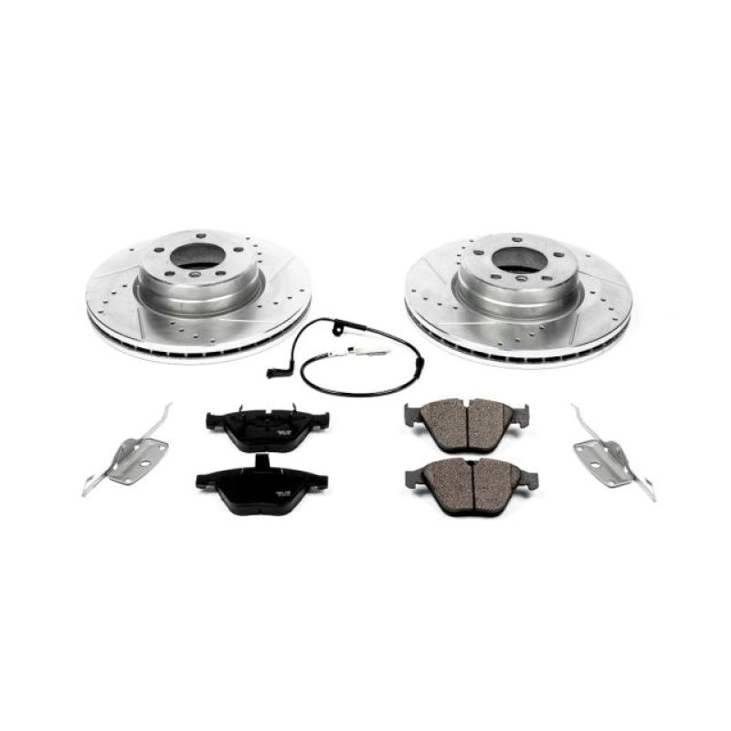 BMW 535i Brake Kit - Front - PowerStop - Drilled & Slotted Rotors + Carbon-Fiber Ceramic Pads - `09-`10 BMW 535i Brake Kit - Front - PowerStop - Drilled & Slotted Rotors + Carbon-Fiber Ceramic Pads - `09-`10