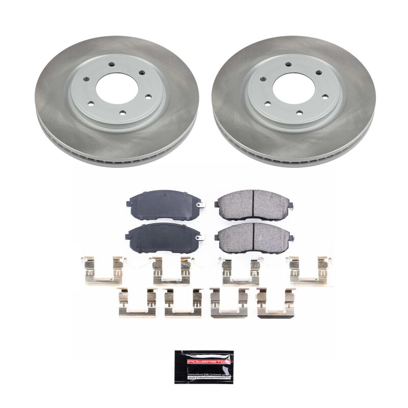 Jeep Liberty Brake Kit - Front + Rear - PowerStop - Drilled & Slotted Rotors + Carbon-Fiber Ceramic Pads - `03-`07