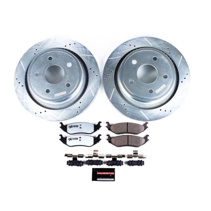 Ram 1500 Brake Kit - Rear - PowerStop - Drilled & Slotted Rotors + Carbon-Fiber Ceramic Pads - `11-`18 Ram 1500 Brake Kit - Rear - PowerStop - Drilled & Slotted Rotors + Carbon-Fiber Ceramic Pads - `11-`18