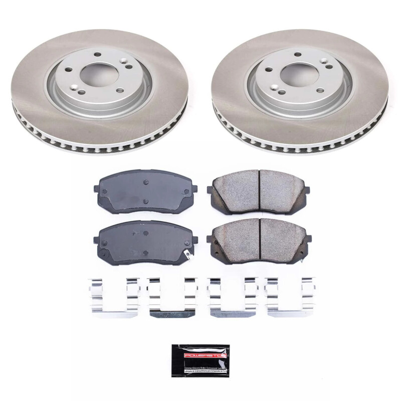 Infiniti I30 Brake Kit - Front + Rear - PowerStop - Drilled & Slotted Rotors + Carbon-Fiber Ceramic Pads - `00-`01