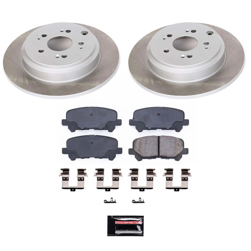 Nissan Altima Brake Kit - Front + Rear - PowerStop - Drilled & Slotted Rotors + Carbon-Fiber Ceramic Pads - `02-`06