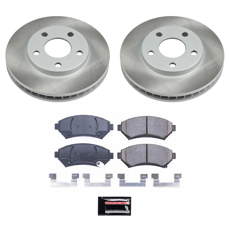 Subaru Legacy Brake Kit - Front + Rear - PowerStop - Drilled & Slotted Rotors + Carbon-Fiber Ceramic Pads - `02-`04 Subaru Legacy Brake Kit - Front + Rear - PowerStop - Drilled & Slotted Rotors + Carbon-Fiber Ceramic Pads - `02-`04