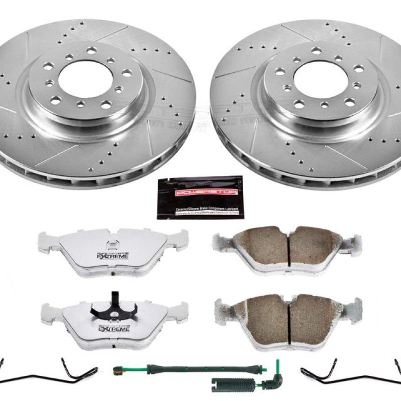 BMW M3 Brake Kit - Front - PowerStop - Drilled & Slotted Rotors + Carbon-Fiber Ceramic Pads - `01-`06 BMW M3 Brake Kit - Front - PowerStop - Drilled & Slotted Rotors + Carbon-Fiber Ceramic Pads - `01-`06