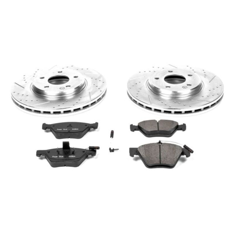 Mercedes-Benz CLK430 Brake Kit - Front - PowerStop - Drilled & Slotted Rotors + Carbon-Fiber Ceramic Pads - `99-`03 Mercedes-Benz CLK430 Brake Kit - Front - PowerStop - Drilled & Slotted Rotors + Carbon-Fiber Ceramic Pads - `99-`03