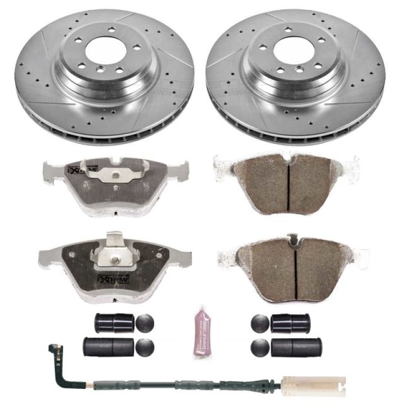 BMW 3 Series Brake Kit - Front - PowerStop - Drilled & Slotted Rotors + Carbon-Fiber Ceramic Pads - 2009 BMW 3 Series Brake Kit - Front - PowerStop - Drilled & Slotted Rotors + Carbon-Fiber Ceramic Pads - 2009