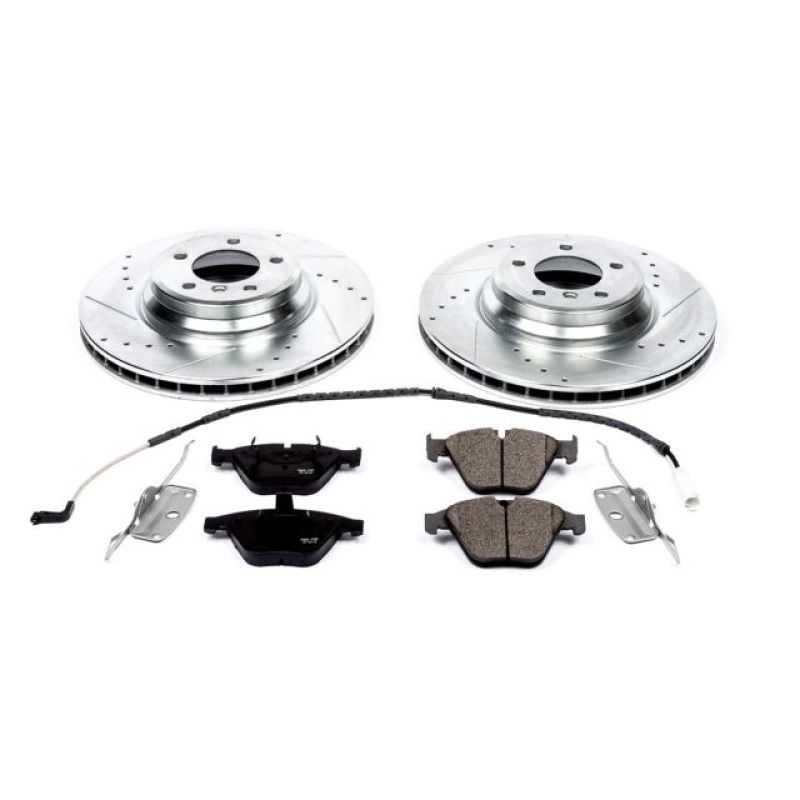 BMW 3 Series Brake Kit - Front - PowerStop - Drilled & Slotted Rotors + Carbon-Fiber Ceramic Pads - 2009 BMW 3 Series Brake Kit - Front - PowerStop - Drilled & Slotted Rotors + Carbon-Fiber Ceramic Pads - 2009