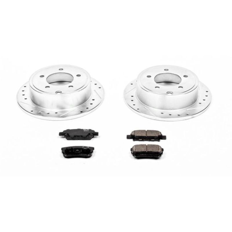 Dodge Avenger Brake Kit - Rear - PowerStop - Drilled & Slotted Rotors + Carbon-Fiber Ceramic Pads - `08-`14 Dodge Avenger Brake Kit - Rear - PowerStop - Drilled & Slotted Rotors + Carbon-Fiber Ceramic Pads - `08-`14