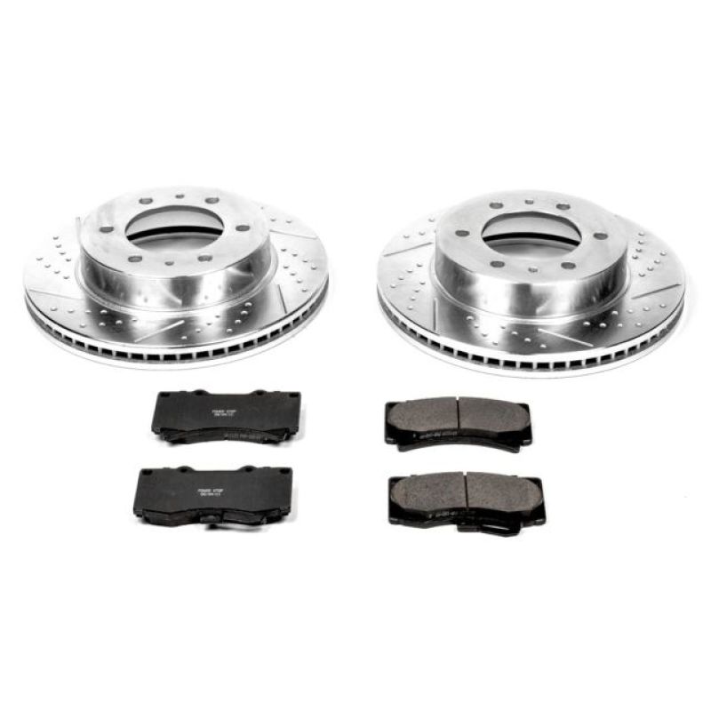 Hummer H3 Brake Kit - Front - PowerStop - Drilled & Slotted Rotors + Carbon-Fiber Ceramic Pads - `06-`10