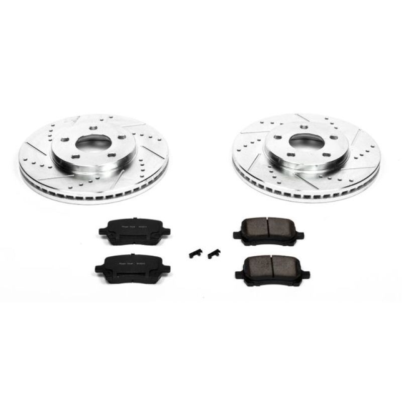 Chevrolet HHR Brake Kit - Front - PowerStop - Z23 Evolution Sport with Drilled & Slotted Rotors + Carbon-Fiber Ceramic Pads - `06-`07