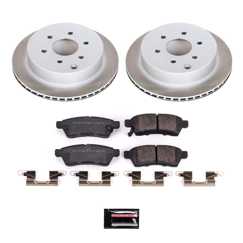 Infiniti Q45 Brake Kit - Front + Rear - PowerStop - Slotted/Drilled Rotors + Carbon-Fiber Ceramic Pads - `02-`06