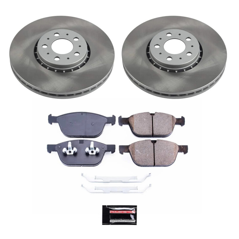 Dodge Caravan Brake Kit - Front + Rear - PowerStop - Z23 Evolution Sport - Drilled & Slotted Rotors + Carbon-Fiber Ceramic Pads - `01-`07