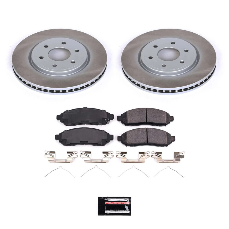 Volkswagen Touareg Brake Kit - Front + Rear - PowerStop - Drilled & Slotted Rotors + Carbon-Fiber Ceramic Pads - `04-`06